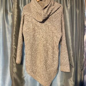 New York & Company Gray Cowl Neck Sweater